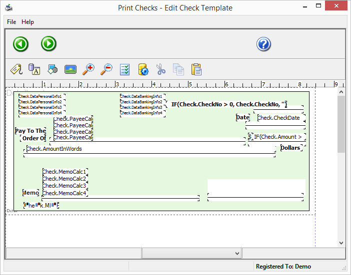 editable check template