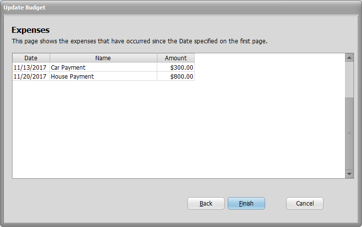 Update Budget Expenses Image