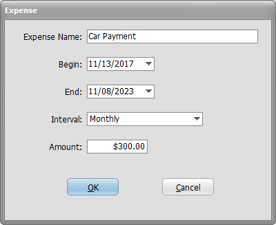 Expense Dialog Image